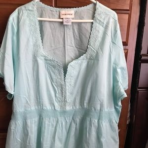 Plus size Light aqua blouse